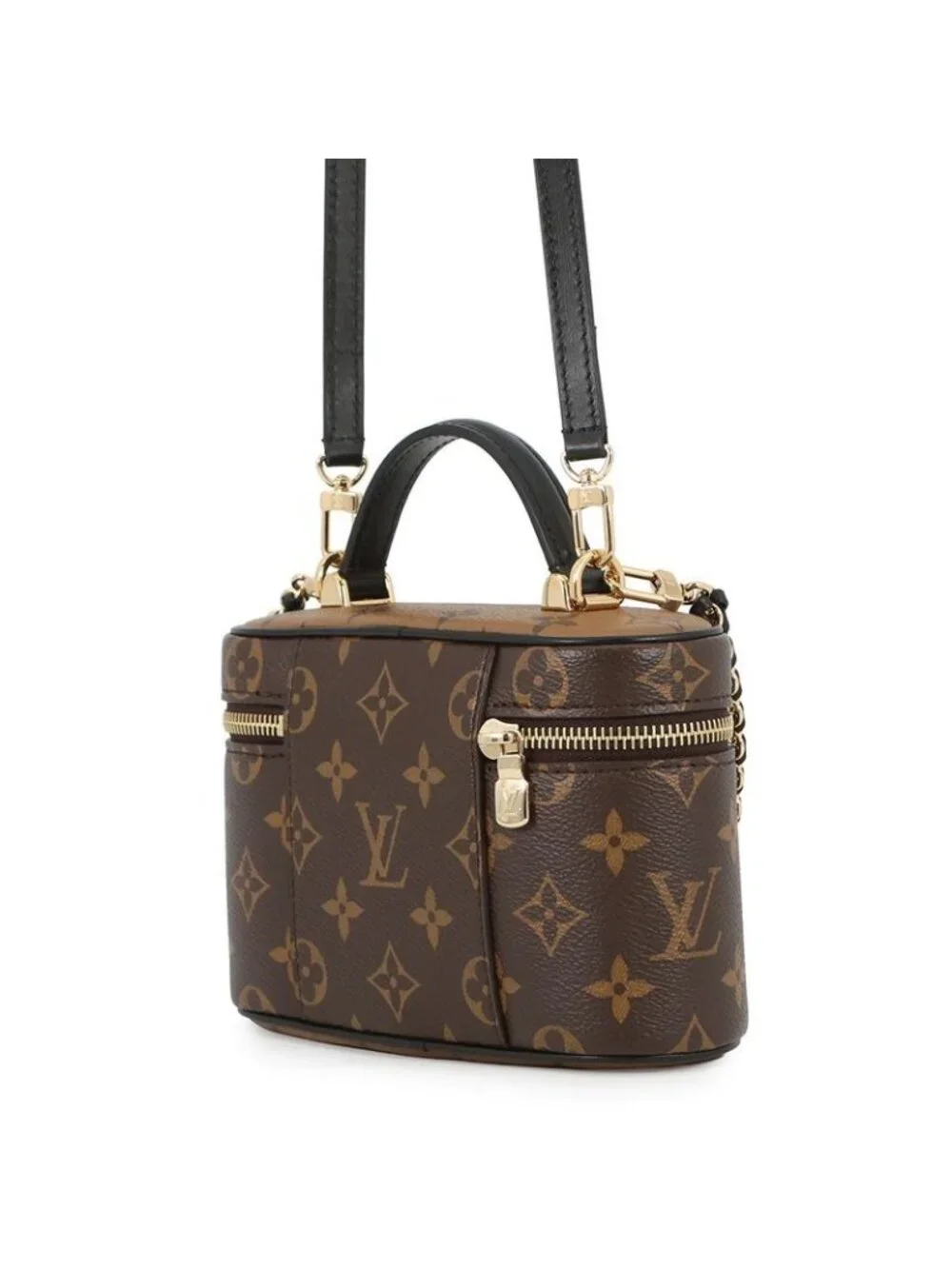 Louis Vuitton Handbag Monogram Reverse Vanity Chain Pouch 2-Way Shoulder Black - Picture 2 of 10